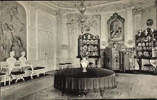 Ak Den Haag Südholland Niederlande, The House in the Wood, The white dining room