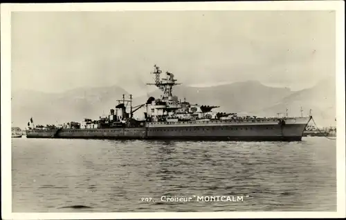 Ak Französisches Kriegsschiff, Croiseur Montcalm