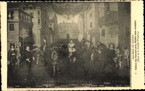 Künstler Ak Arnolphe, Moliere en Images, Tableau des Farceurs