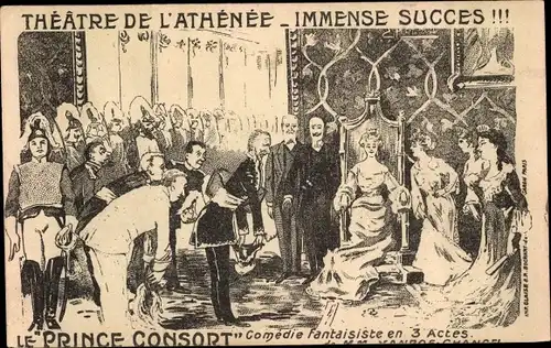 Ak Théâtre de l'Athénée, Le Prince Consort, Comédie Fantaisiste, Xanrof, Chancel, Theaterszene