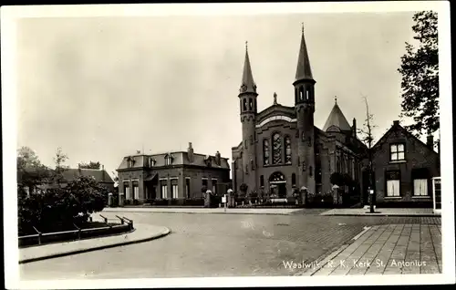 Ak Waalwijk Nordbrabant Niederlande, R.K. Kerk St. Antonius