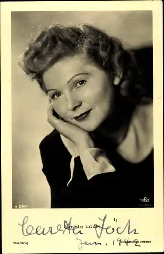 Ak Schauspielerin Carsta Löck, Portrait, Ross Verlag A 3246 1