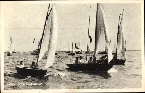 Ak Friesland Niederlande, Zeilen op de Snekermeer, Sneekermeer