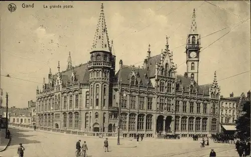 Ak Gand Gent Ostflandern, La grande poste