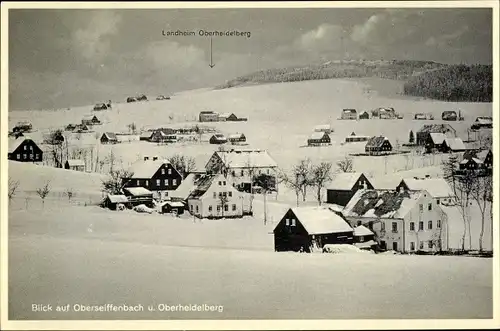 Ak Heidelberg Seiffen Erzgebirge, Oberheidelberg, Oberseiffenbach, Landheim für Frauenberufe, Winter