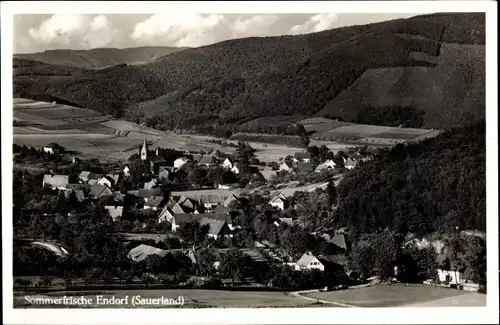 Ak Endorf Sundern Sauerland, Panorama, Kirchturm