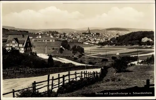 Ak Brilon im Sauerland, Panorama mit Jugendherberge und Schwesternheim