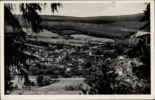 Ak Bad König im Odenwald Hessen, Panorama, Kirchturm