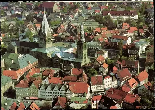 Ak Soest in Westfalen, Patrokli Dom und Petri-Kirche, Fliegeraufnahme