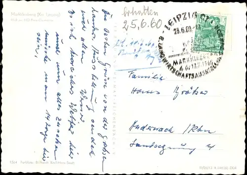 Ak Markkleeberg in Sachsen, Blick zur HO Park Gaststätte