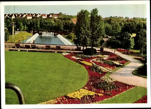 Ak Stuttgart in Württemberg, Höhenpark Killesberg, Gartenschau- und Ausstellungsgelände, Brunnen