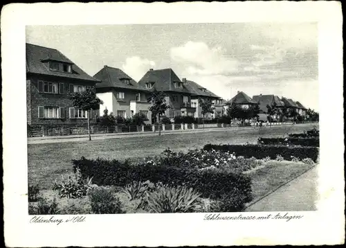 Ak Oldenburg im Großherzogtum Oldenburg, Schleusenstraße mit Anlagen