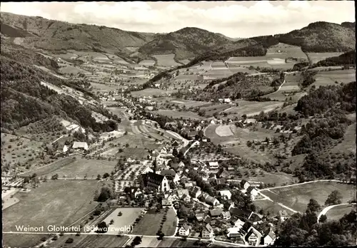 Ak Glottertal im Schwarzwald, Weinort, Panorama