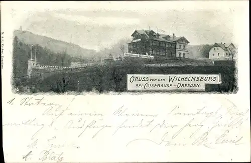 Ak Dresden Cossebaude Niederwartha, Wilhelmsburg