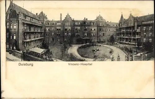 Ak Duisburg im Ruhrgebiet, Vincenz-Hospital