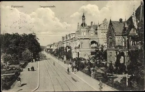Ak Hannover in Niedersachsen, Tiergartenstraße