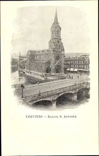 Ak Verviers Wallonien Lüttich, Église S. Antoine