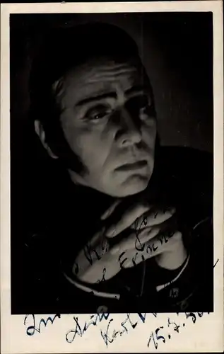 Foto Portrait eines Mannes, Autogramm, Künstler, Unbekannte Persönlichkeit