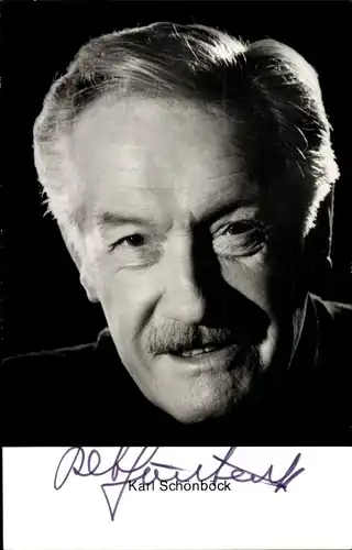 Ak Schauspieler Karl Schönböck, Portrait, Autogramm