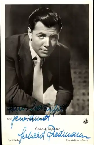 Ak Schauspieler Gerhard Riedmann, Portrait, UFA Film