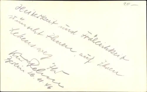 Foto Kammersänger Kurth Rehm, Portrait, Autogramm