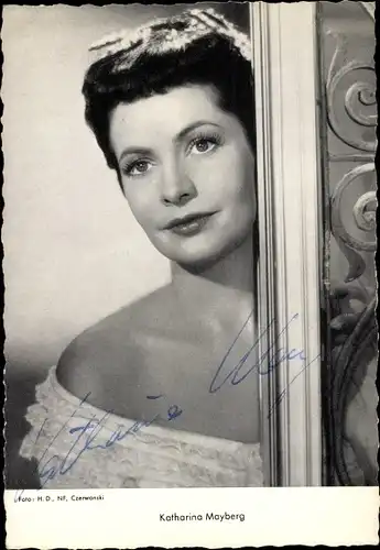 Ak Schauspielerin Katharina Mayberg, Portrait, Autogramm