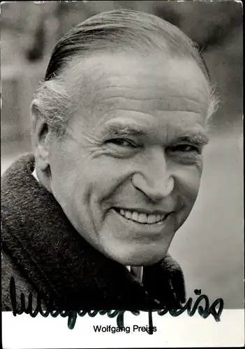 Ak Schauspieler Wolfgang Preiss, Portrait, Autogramm