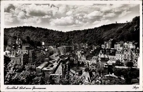 Ak Karlovy Vary Karlsbad Stadt, Panorama