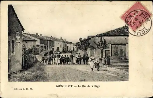 Ak Ménillot Meurthe et Moselle, Le Bas du Village