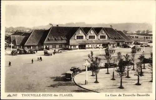 Ak Trouville Reine des Plages Calvados, La Gare