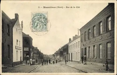 Ak Masnières Nord, Rue de la Cité