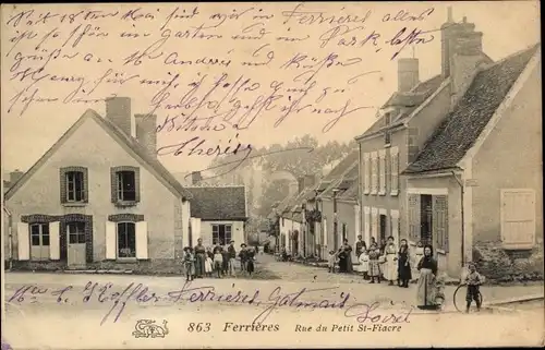 Ak Ferrières en Gâtinais Loiret, Rue du Petit St. Fiacre