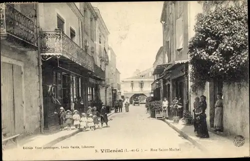 Ak Villeréal Lot et Garonne, Rue Saint Michel