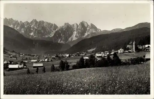 Ak Gosau in Oberösterreich, Ort mit Donnerkogel