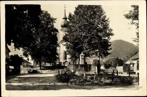 Ak Altenmarkt an der Triesting Niederösterreich, Hauptplatz, Kirche