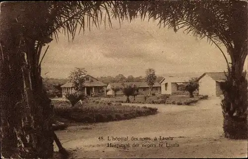 Ganzsachen Ak Lisala DR Kongo Zaire, Hospitaal