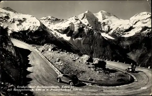 Ak Salzburg Österreich, Großglockner, Hochalpenstraße, Sonnenwelleck, Fuscherkarkopf