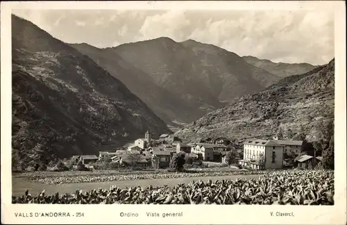 Ak Ordino Valls d'Andorra, Vista general, vue générale de la ville