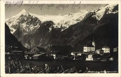 Ak Kaprun in Salzburg, Teilansicht, Kitzsteinhorn