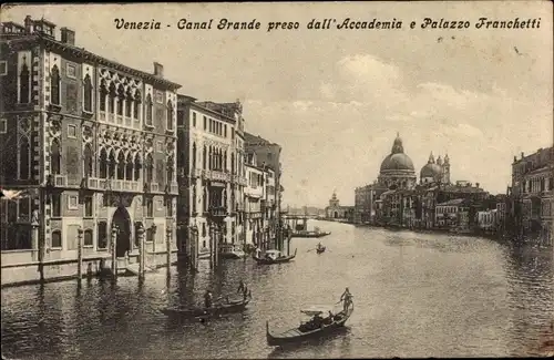 Ak Venezia Venedig Veneto, Canal Grande, Accademia e Palazzo Franchetti