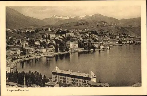 Ak Paradiso Lugano Kanton Tessin, Panorama