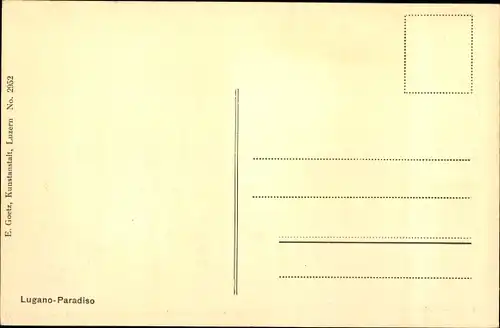 Ak Paradiso Lugano Kanton Tessin, Panorama