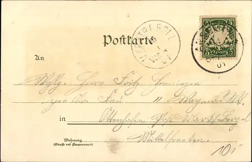 Litho Ansbach in Mittelfranken Bayern, Prinzenschloss, Panorama, Wappen