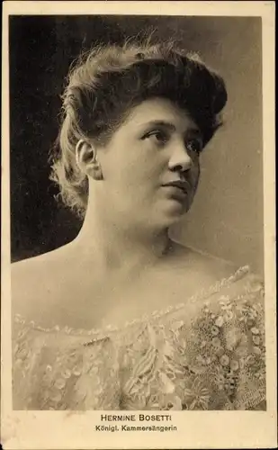 Ak Opernsängerin Hermine Bosetti, Portrait