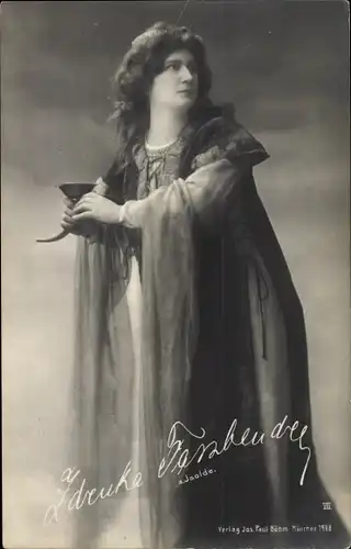 Ak Opernsängerin Zdenka Fassbender als Isolde