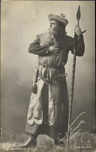 Ak Opernsänger Paul Bender als König Marke