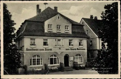 Ak Schlüsselfeld in Oberfranken, Gasthaus zum Storch