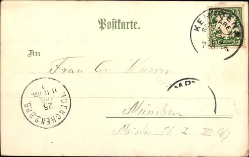 Litho Kempten im Allgäu Schwaben, Gesamtansicht