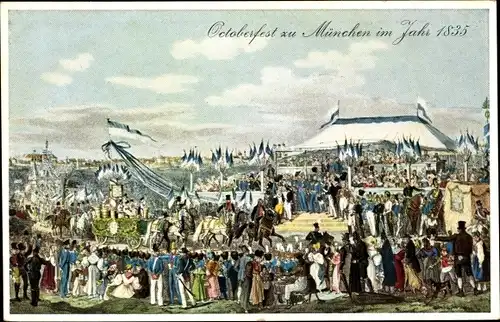 Ak München, Oktoberfest im Jahr 1835, Teilnehmer