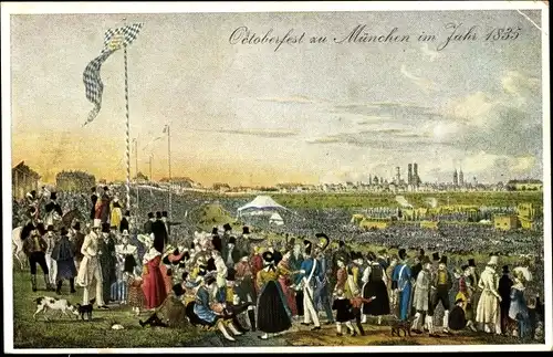 Ak München, Oktoberfest im Jahr 1835, Teilnehmer